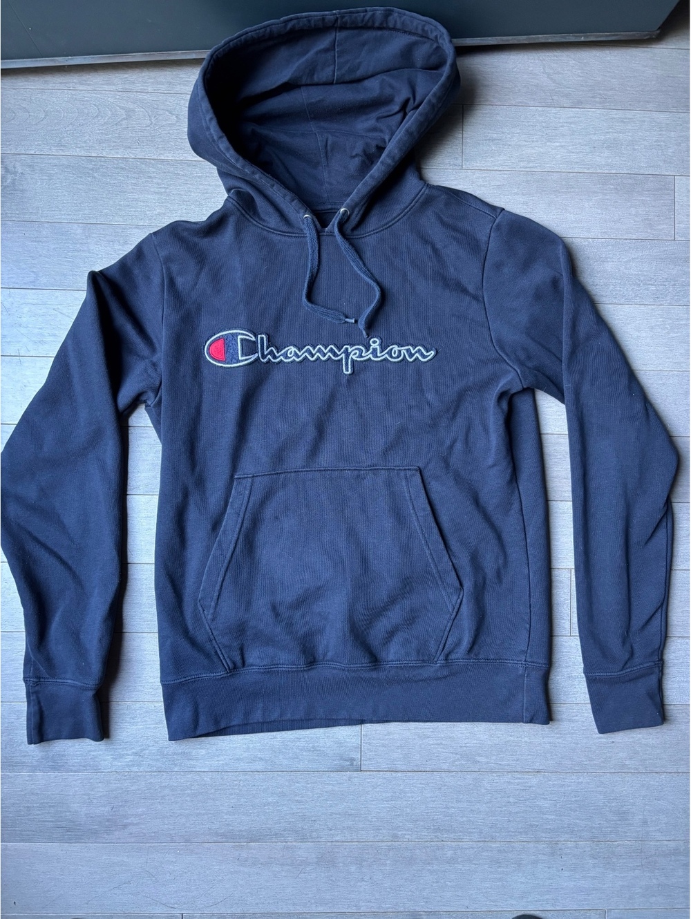 Men’s Champion Authentic Athleticwear Blue Pullover Hoodie Sweatshirt Size Small